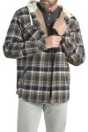 Men's Flannel Hoodie with Berber Lining for Camping