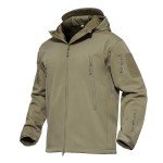 Men's Tactical Camouflage Softshell Jacket - Khaki