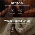 Men's Fleece-Lined Plaid Flannel Jacket with Hood