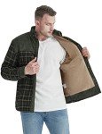 Men's Sherpa Lined Flannel Camp Shirt Jacket