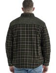 Men's Sherpa Lined Flannel Camp Shirt Jacket