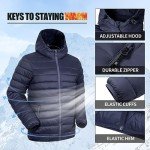Men's Insulated Packable Puffer Jacket with Hood