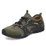 FLARUT Men's Casual Hiking Shoes - B-Green, Size 44