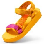 Women's Sport Outdoor Hiking Sandals - Yellow Orange