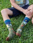 IRISGOD Fun Grey Socks for Men and Women