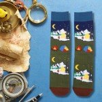 IRISGOD Fun Grey Socks for Men and Women