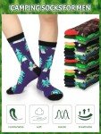 Funny Outdoor Camping Socks for Men - 9 Pairs