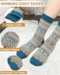 5-Pack Women's Cozy Thick Wool Crew Socks