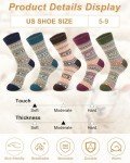 5-Pack Women's Cozy Thick Wool Crew Socks