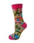 Happy Camper Novelty Crew Socks for Women