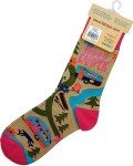 Happy Camper Novelty Crew Socks for Women