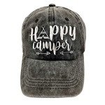 Happy Camper Distressed Dad Hat for All