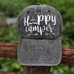 Happy Camper Distressed Dad Hat for All
