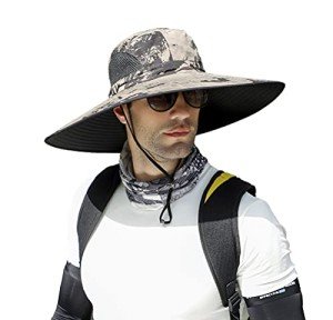 Leotruny Men's Wide Brim Sun Hat, LSF 50+