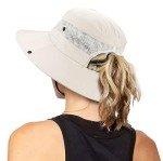 Women's UV-Protective Foldable Sun Hat - Beige