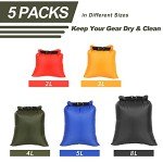 Ucolofun Waterproof Dry Bag Set, 5 Packs