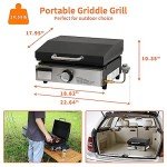 Portable 17" Propane Griddle for Outdoor Cooking