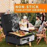 Portable 17" Propane Griddle for Outdoor Cooking