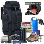 Ogetok 80L Tactical Water-Resistant Camping Backpack