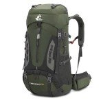 Bseash 60L Waterproof Hiking Backpack - Army Green