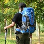 Bseash 60L Waterproof Hiking Backpack - Army Green