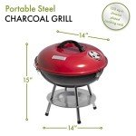 Cuisinart 14" Portable Charcoal Grill, Red