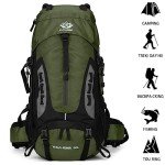 Esup 60L Lightweight Camping Hiking Backpack - Army Green