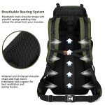 Esup 60L Lightweight Camping Hiking Backpack - Army Green