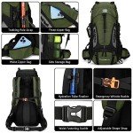 Esup 60L Lightweight Camping Hiking Backpack - Army Green