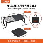 VEVOR Portable Folding Campfire Grill with Legs