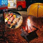 Portable Folding Campfire Grill for Outdoor Cooking