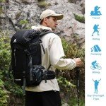 ShowyLive 70L Waterproof Hiking Backpack - Black