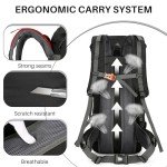 ShowyLive 70L Waterproof Hiking Backpack - Black