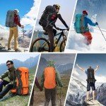 ShowyLive 70L Waterproof Hiking Backpack - Black