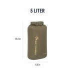 Lightweight 5L Dry Bag for Camping - Olive Green