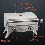 Portable 20" Gas Grill with Thermometer & Travel Locks