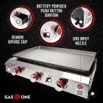 Portable 3-Burner Propane Flat Top Grill