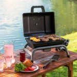 Portable 1-Burner Propane Gas Grill - Black