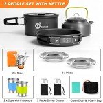 Odoland 16-Piece Lightweight Camping Cookware Set