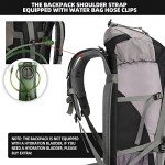 King'sGuard 70L Waterproof Hiking Backpack (Black)