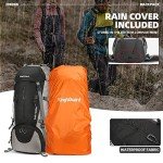 King'sGuard 70L Waterproof Hiking Backpack (Black)