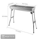 Portable Stainless Steel Charcoal Grill for Camping