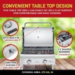 Portable Stainless Steel Propane Camp Grill with 2 Burners