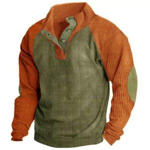 Men's Vintage Corduroy Cowboy Pullover Sweatshirt