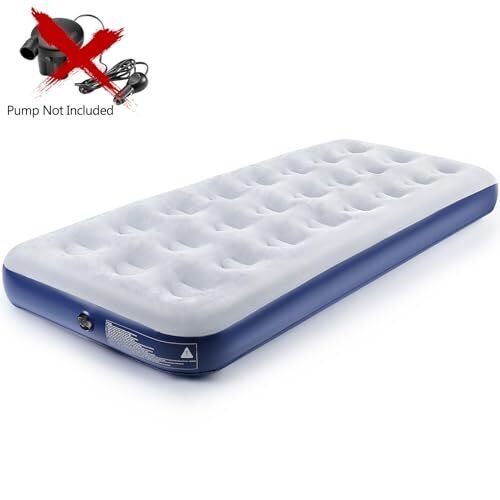 Inflatable Camping Air Mattress with Flocked Surface