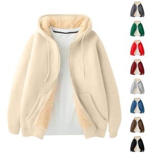 Men's Heavyweight Sherpa-Lined Zip-Up Hoodie