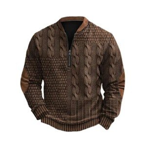 Men's Quarter Zip Fleece Hoodie and Sweater