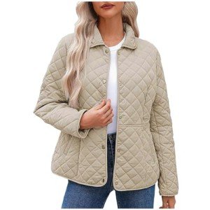 Lightweight Women's Quilted Puffer Jacket with Pockets