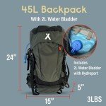 Bear Grylls 45L Hydration Backpack for Camping
