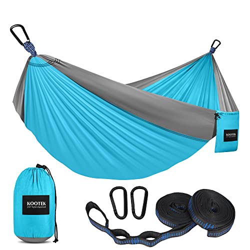Kootek Portable Camping Hammock - Sky Blue & Grey